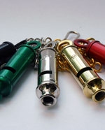Coloured metal Whistles