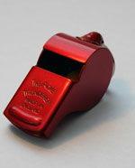 Red Metal Thunderer Whistle - Large