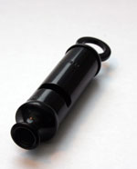 Couloured metal police whistle