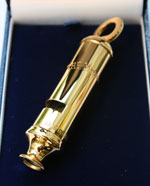 Gold Plated Police Whistle
