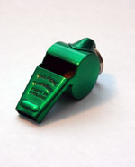 Green Metal Thunderer Whistle - Small