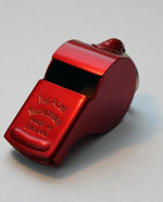 Red large metal thunderer