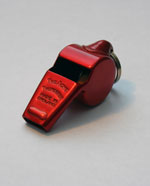 Red Metal Thunderer Whistle - Small